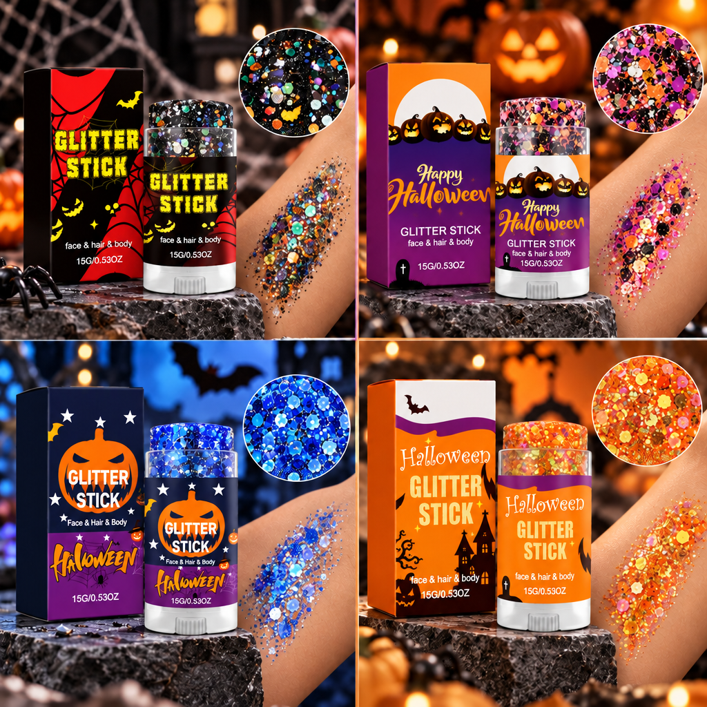 GlitterPop – Sparkling & Festive – Halloween Glitter Stick for Face, Hair, and Body