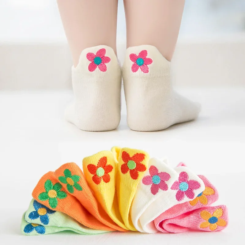 PlayfulToes – Colorful & Soft – Low-Cut Kids' Socks (Set of 5)