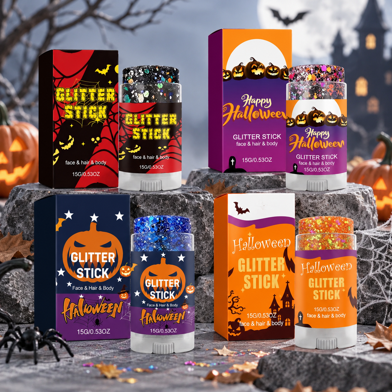 GlitterPop – Sparkling & Festive – Halloween Glitter Stick for Face, Hair, and Body
