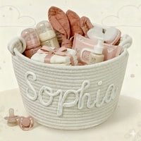 Thumbnail for CuddleBasket – Cute & Personal – Personalized Diaper Basket