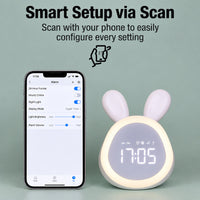 Thumbnail for BunnyGlow – Cute & Practical – Digital Kids' Alarm Clock with Night Light