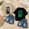 CoolBoys – Cool & Comfortable – Boys' Outfit with Shirt and Denim Shorts