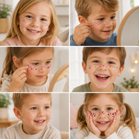 Thumbnail for PartyFreckles –Colorful & Festive – Temporary Face Stickers (set of 6)