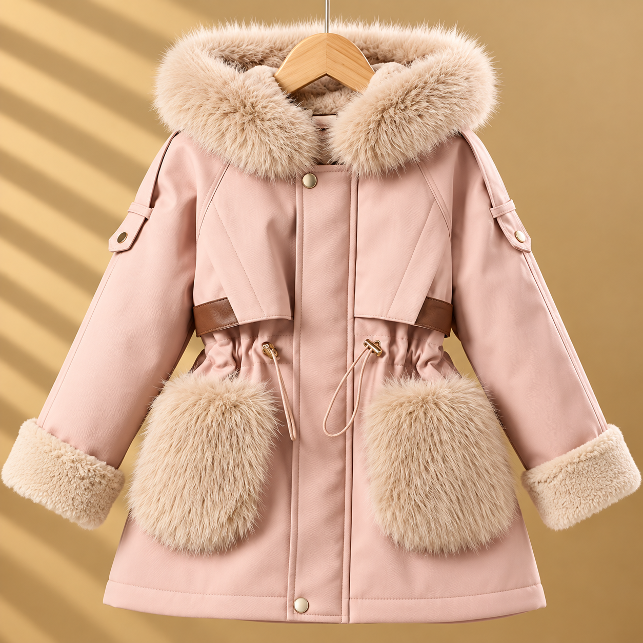 CozyParka – Warm & Soft – Girls' Winter Coat with Plush Collar