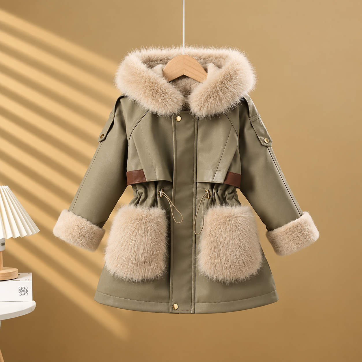 CozyParka – Warm & Soft – Girls' Winter Coat with Plush Collar