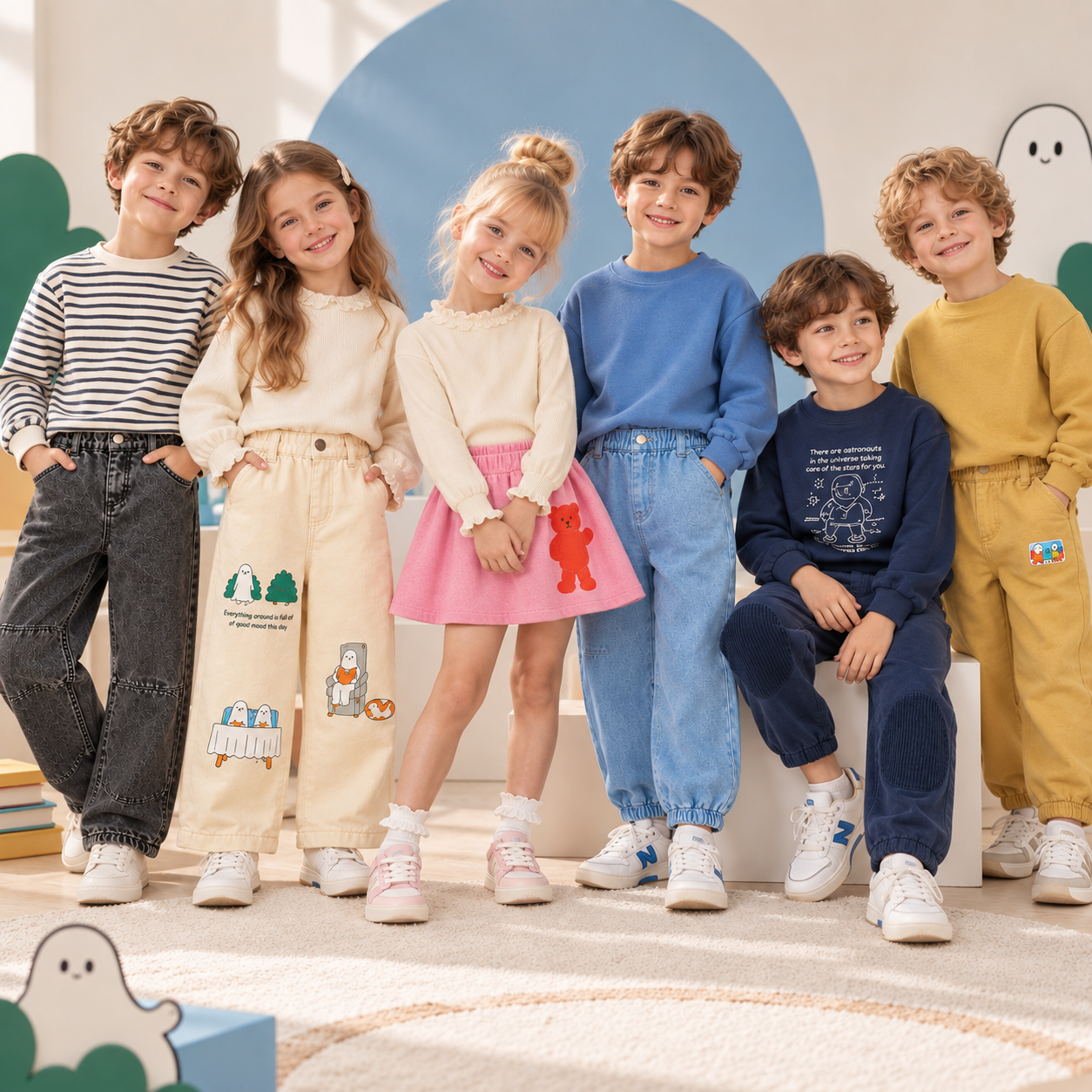 TrendStyle – Trendy & Comfortable – Kids' Jogger Pants, Denim Style