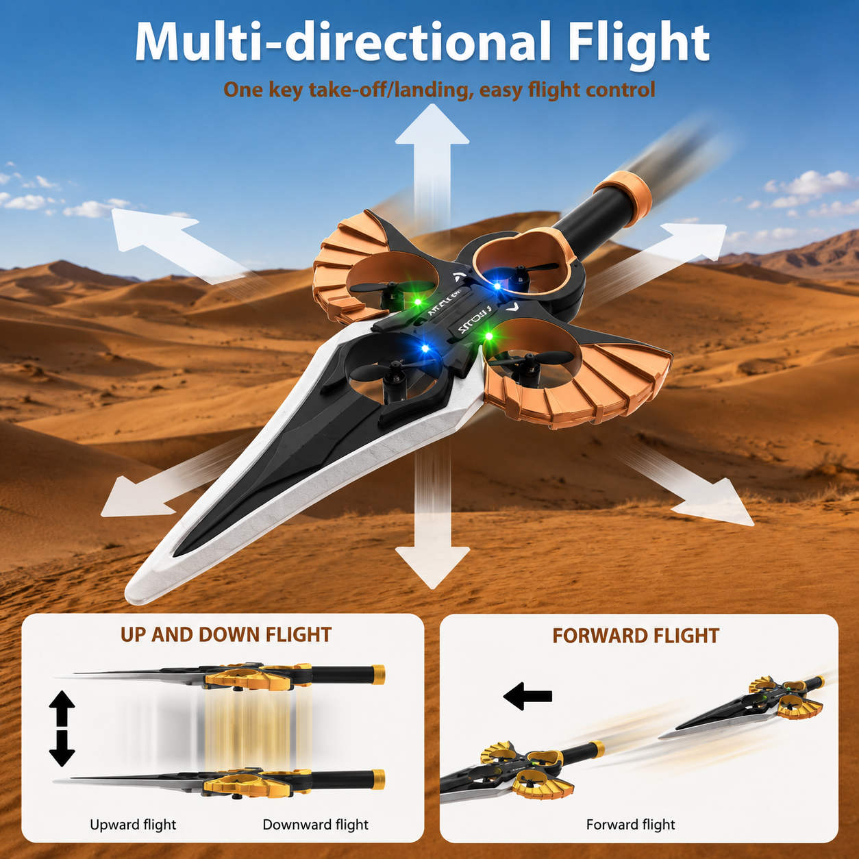 AirBlade – Fun & Interactive – RC Flying Toy with Sword Design