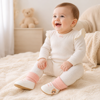 Thumbnail for LittleCloud – Cozy & Practical – Warm Baby Shoes with High Socks