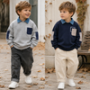 CoolJunior – Warm & Stylish – Boys' Sweater with Denim Collar