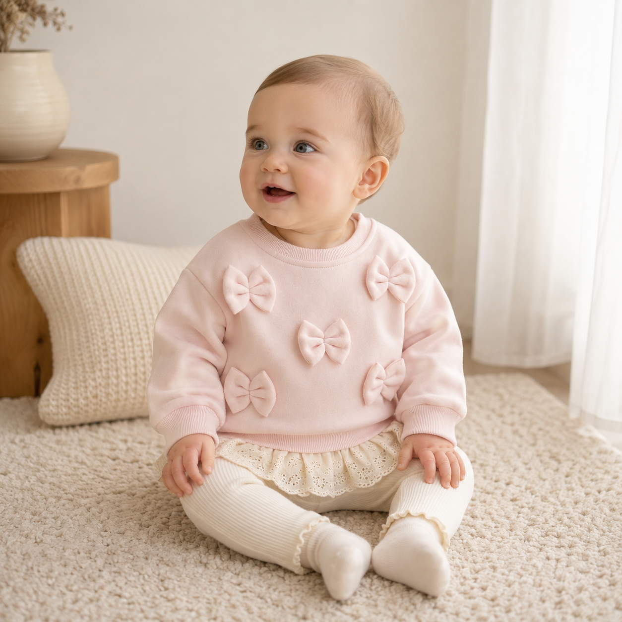 LittleAngel – Soft & Stylish – Baby Set with Sweater and Stretch Pants
