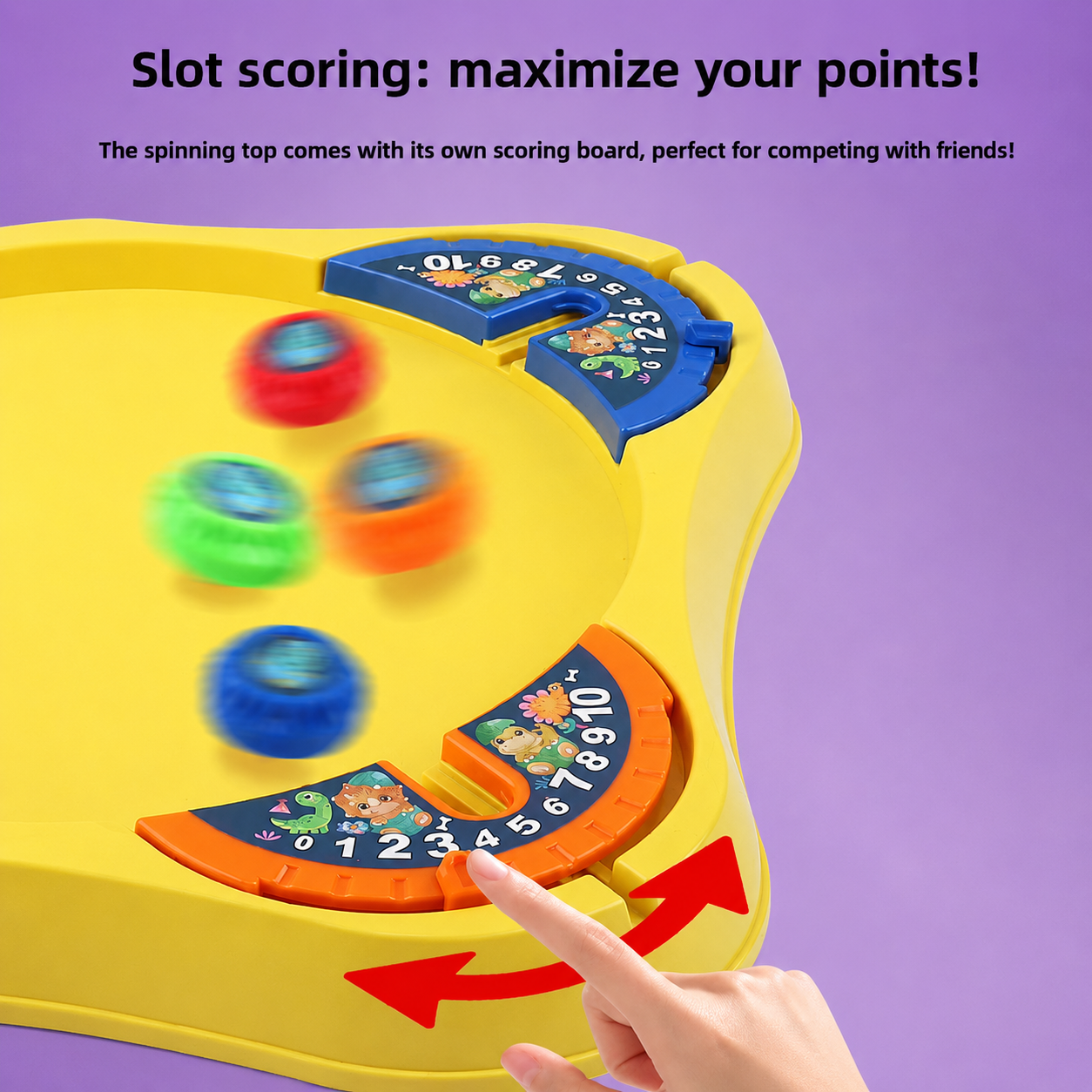SpinArena – Active & Interactive – Pull-String Spinning Top Play Set