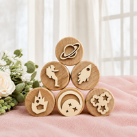 Thumbnail for WoodStamp – Montessori & Creative – Set of 6 Wooden Clay Stamps