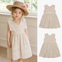 Thumbnail for Sleeveless Dress – Elegant & comfortable – Lace Collar Dress