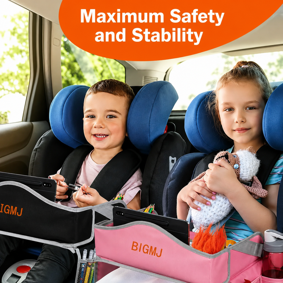TravelBuddy – Car & Essentials – Foldable Travel Tray for Kids
