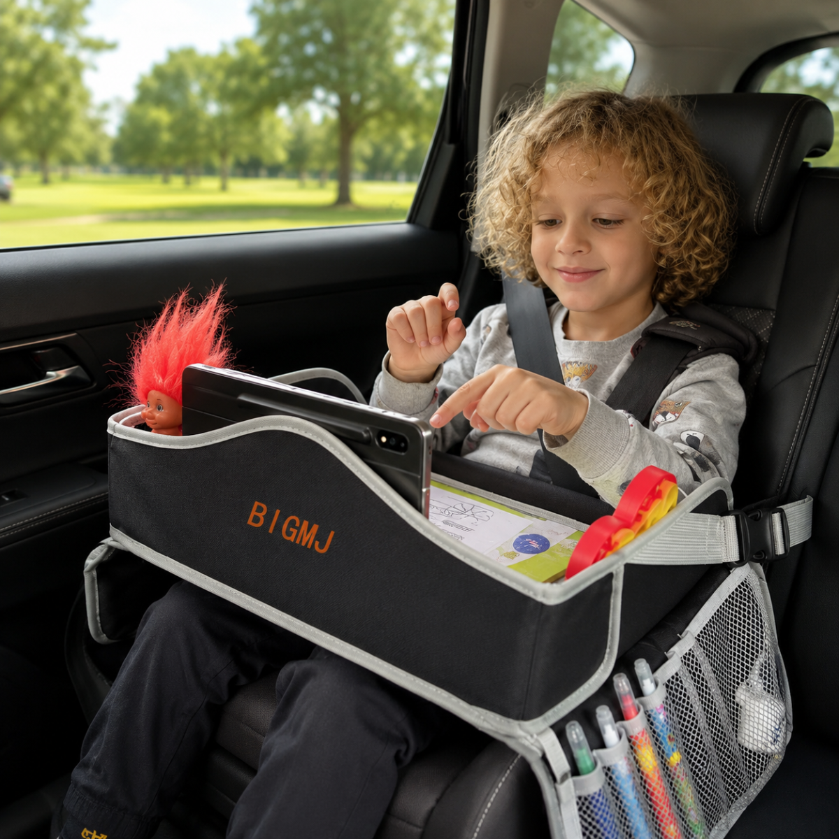 TravelBuddy – Car & Essentials – Foldable Travel Tray for Kids