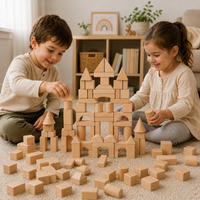 Thumbnail for BlockyFun – Creative & Educational – 100-Piece Wooden Building Blocks Set