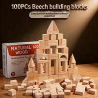 Thumbnail for BlockyFun – Creative & Educational – 100-Piece Wooden Building Blocks Set