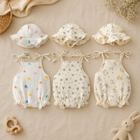 Thumbnail for LittleBlossom – Summer Comfort & Style – Baby Sling Bodysuit with Hat