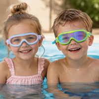 Thumbnail for AquaVision – Adjustable anti-fog and UV protection – Silicone swimming goggles with earplugs