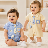 Thumbnail for KiddoStyle – Cute & Soft – Kids' Jumpsuit with Bow Tie and Patch