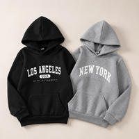 Thumbnail for MiniUrban – Cozy & Stylish – Hooded Sweatshirt with Los Angeles/New York Print