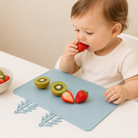 Thumbnail for BabySafe – Practical & Hygienic – Silicone Placemat with Raised Edge