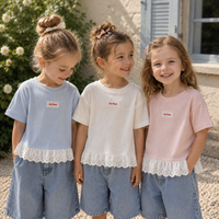 Thumbnail for Polo Premium – Soft & Cute – T-shirt with Lace Trim