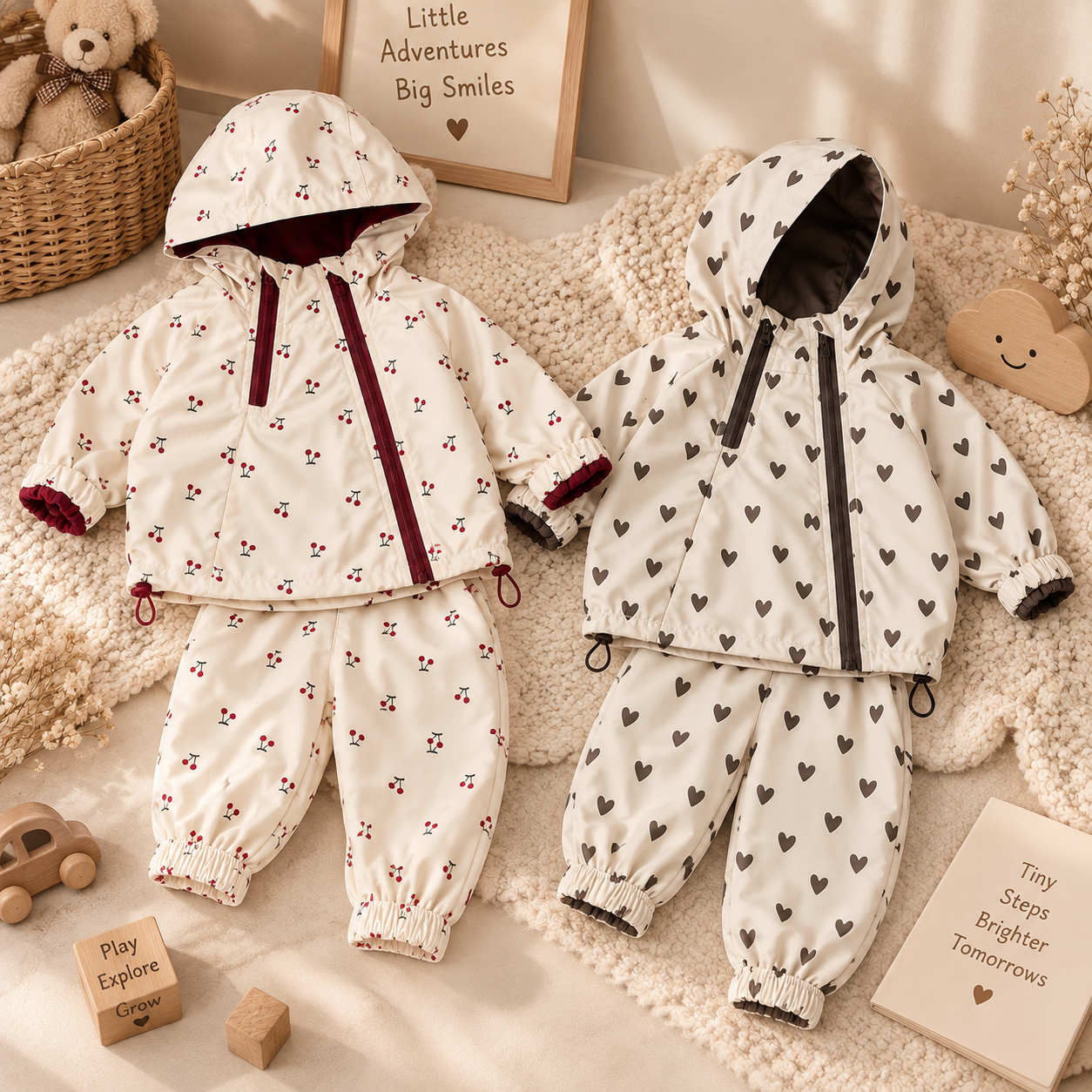 SoftBreeze – Windproof & Comfortable – Children's 2-Piece Jacket and Pants Set