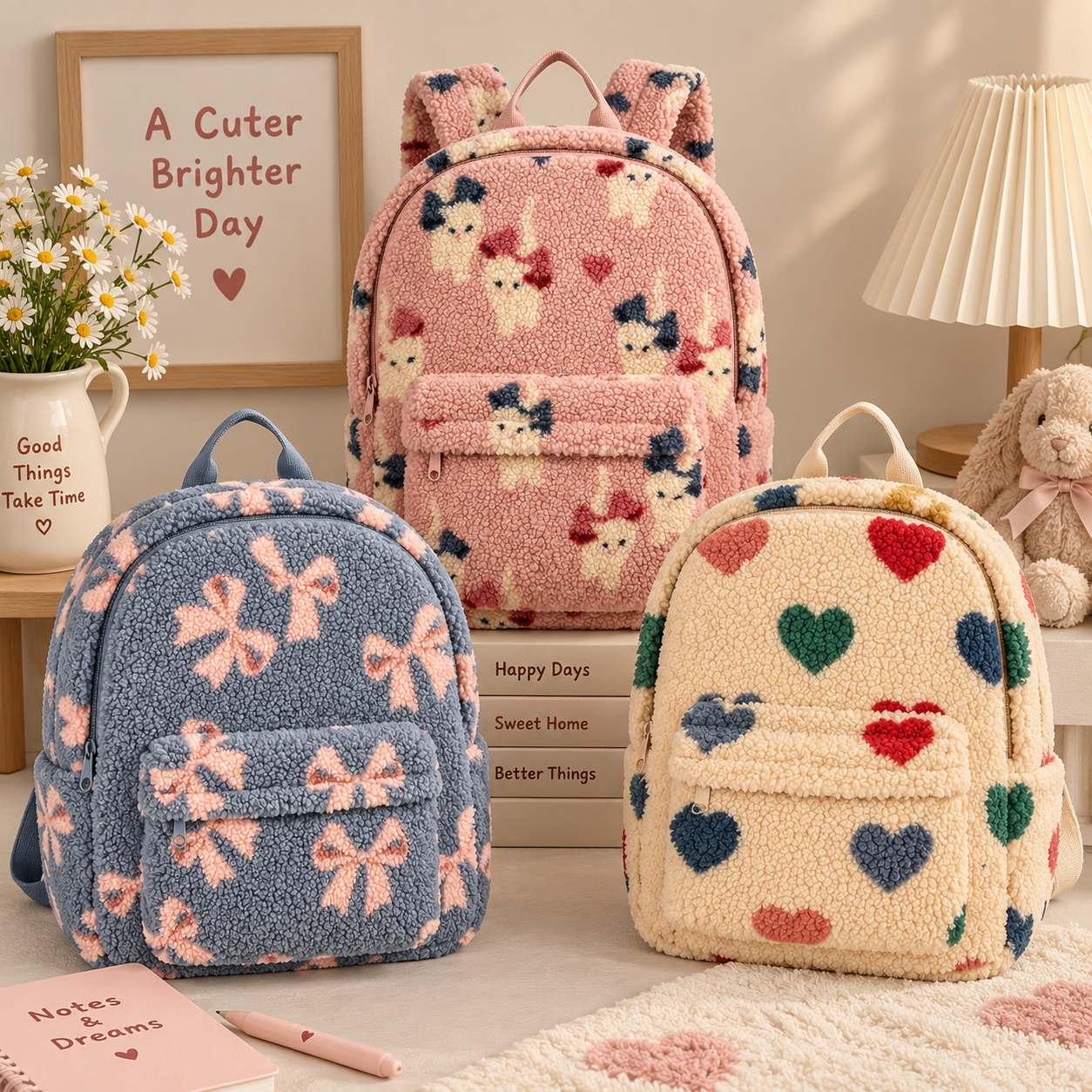 FluffyGo – Cute & Trendy – Teddy Backpack