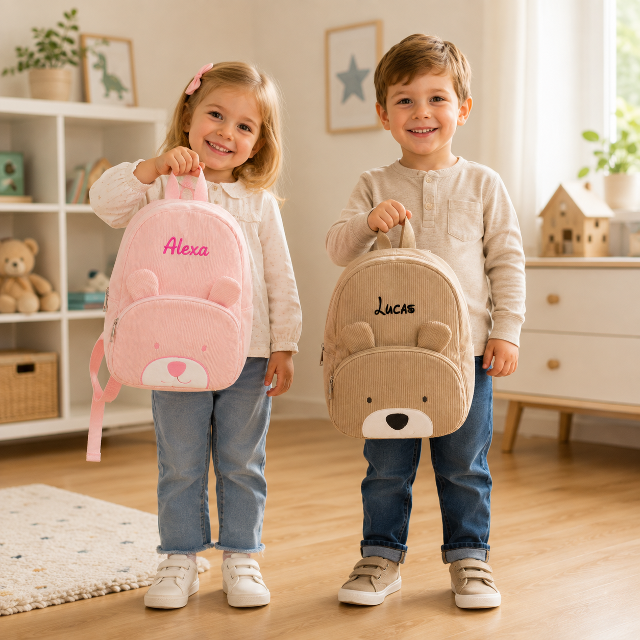 MyLittleBag – Personal & Cute – Personalized Kids' Backpack with Name and Animal Print