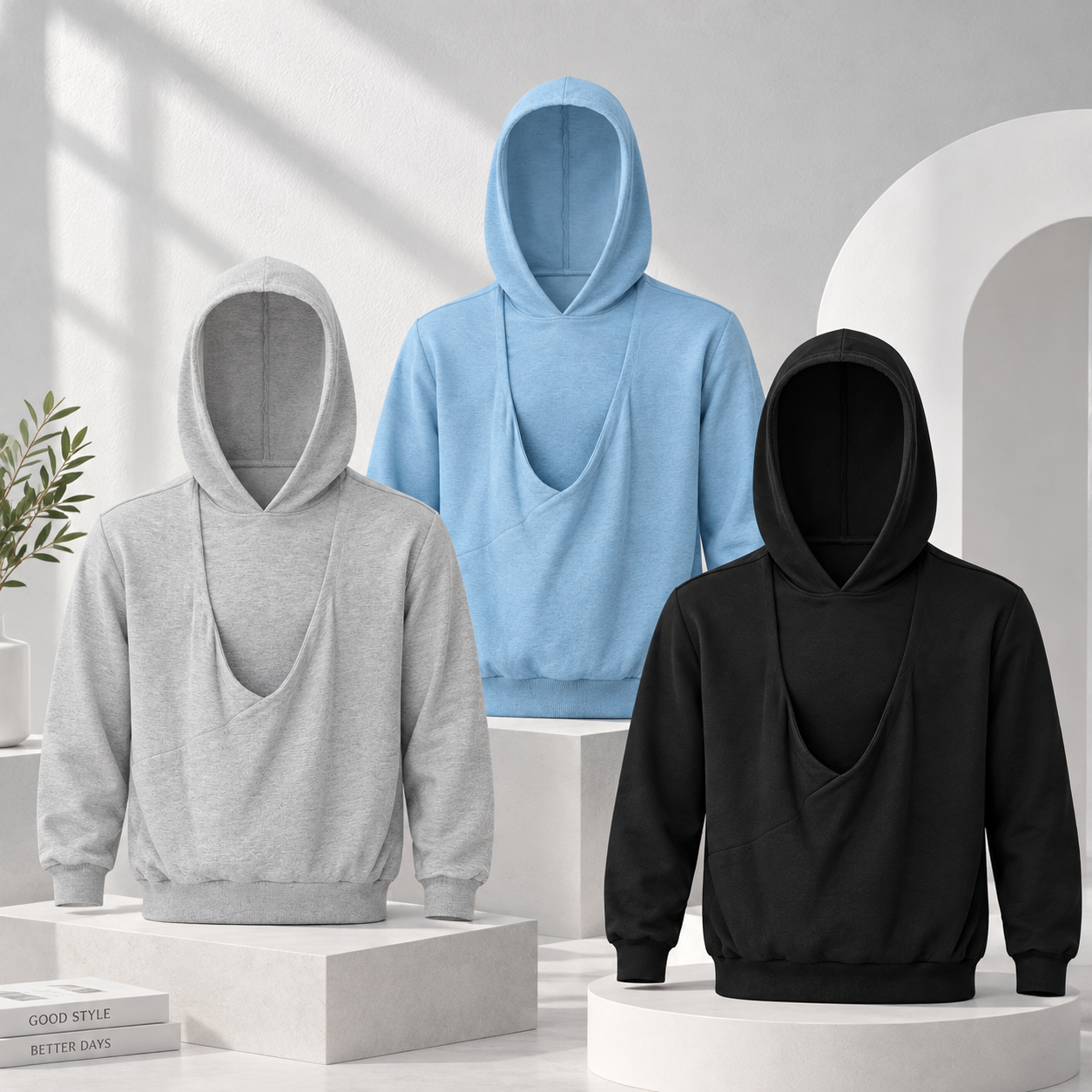 CuddleDad – Comfortable & Practical – Men's Hoodie with Baby Pouch