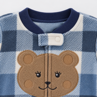 Thumbnail for WarmBuddy – Cute & Soft – Fleece Baby Jumpsuit with Cartoon Print