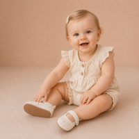 Thumbnail for PrincessLace – Elegant & Cute – Baby Shoes with Lace and Velcro Closure