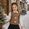 LittlePetal – Cute & Comfortable – Sleeveless Girls' Cardigan with Flowers