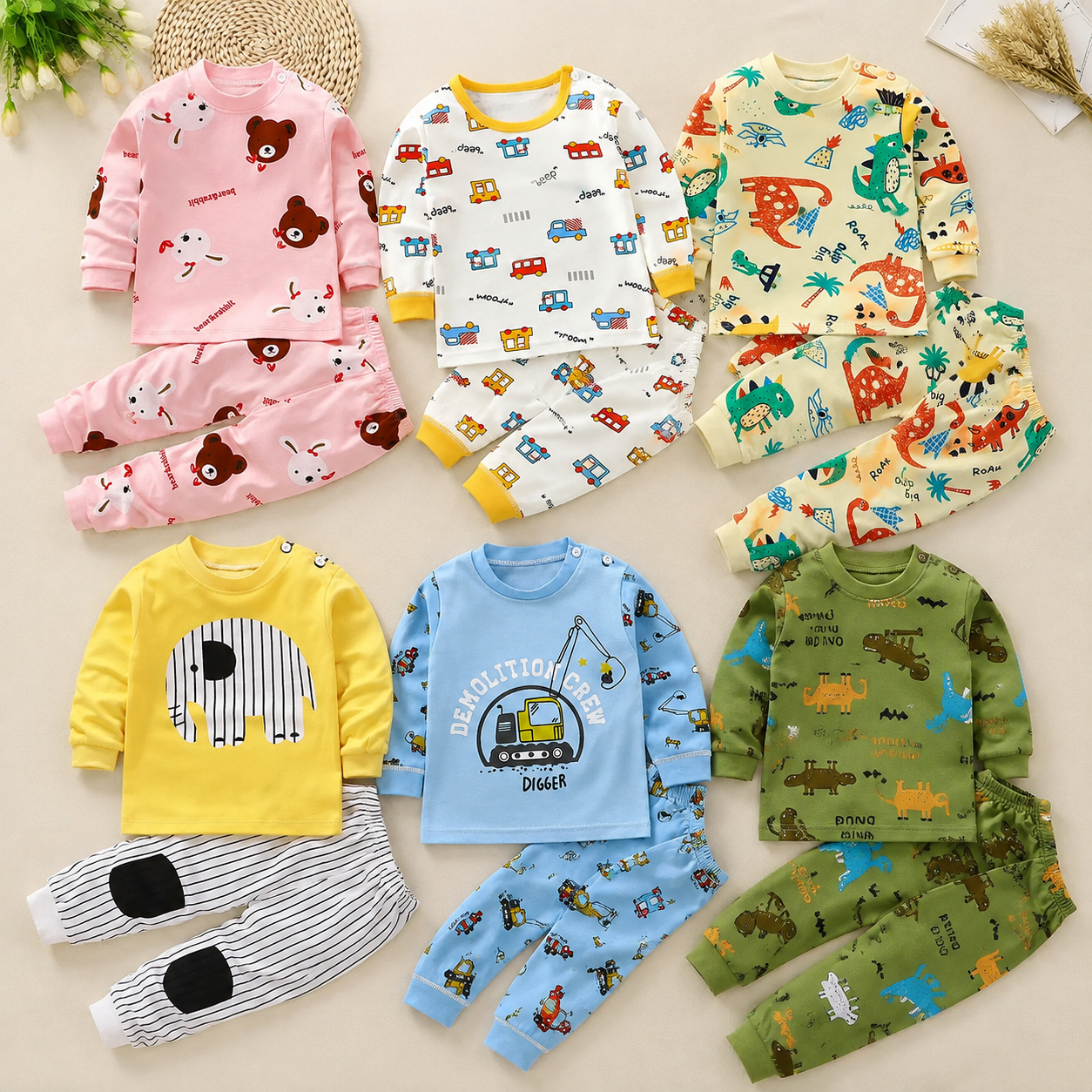 SleepBuddy – Soft & Comfortable – Children's Long-Sleeved Pajama Set