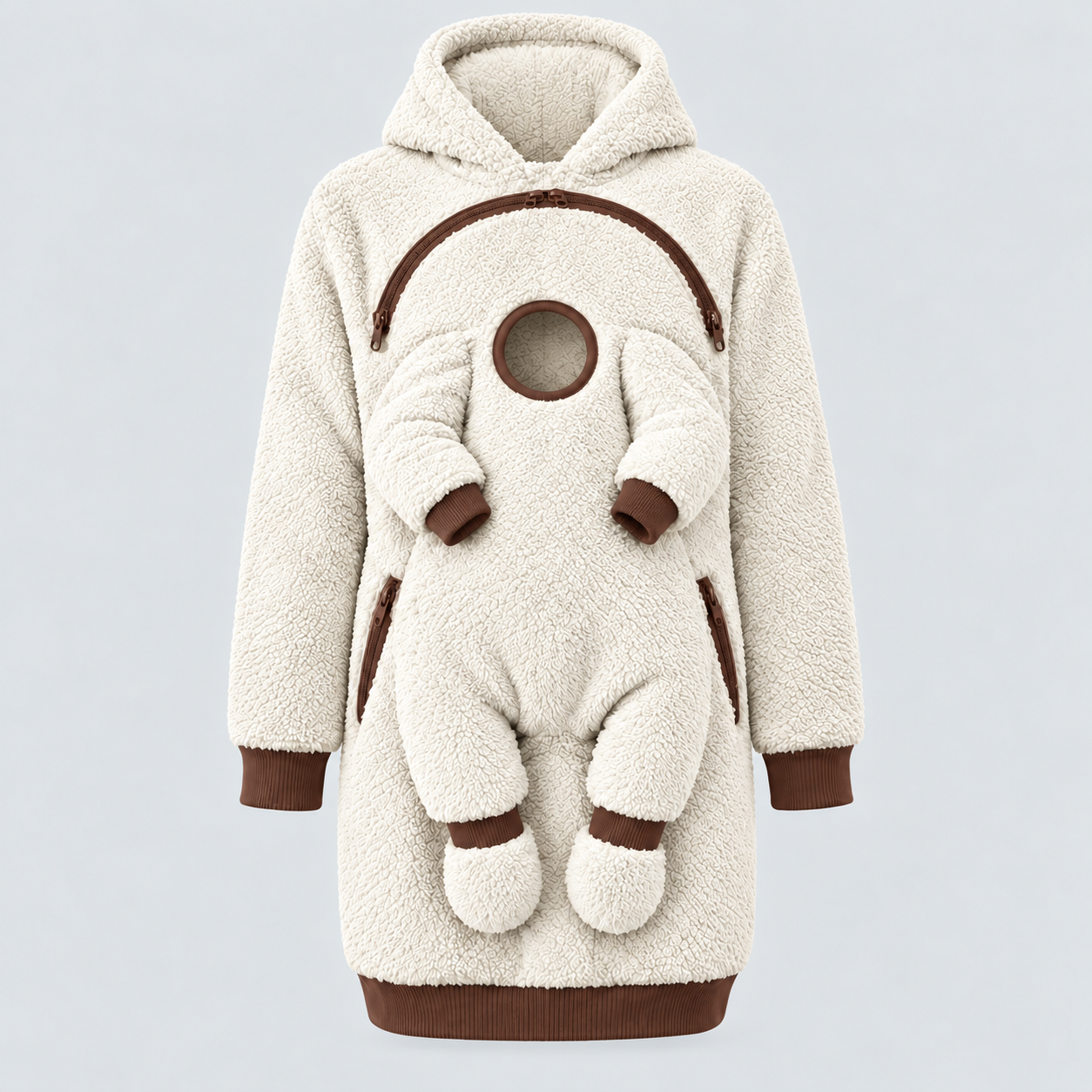 MamaHug – Warm & Practical – 2-in-1 Hoodie for Mom and Baby