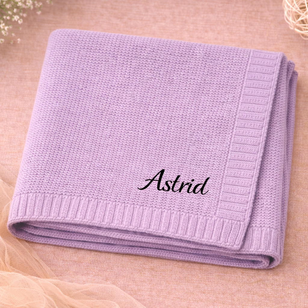 Personalized Baby Blanket – Soft & Unique – Personalized Embroidered Cotton Blanket