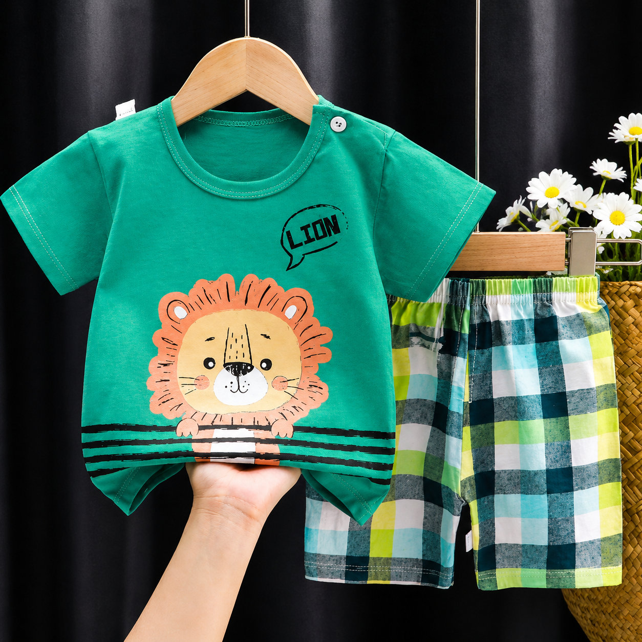 Mini Fashion™ - Lion print - Boys Summer Set