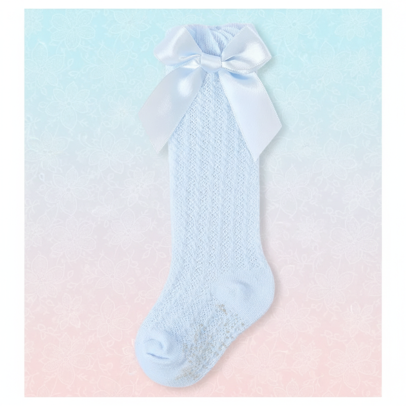 LittleCharm – Soft & Stylish – Girls' Knee-High Socks with a Bow