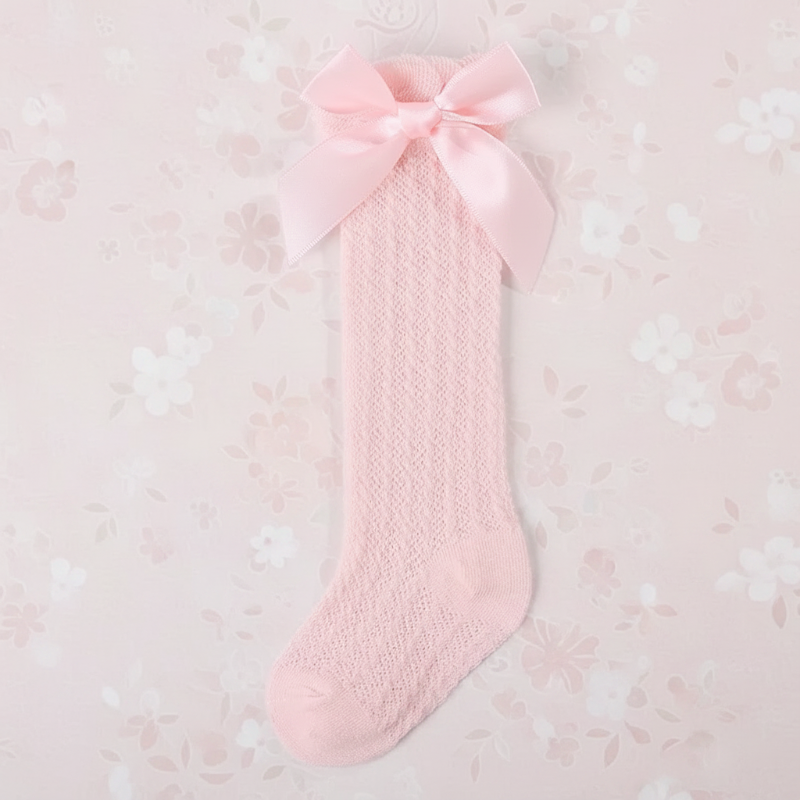LittleCharm – Soft & Stylish – Girls' Knee-High Socks with a Bow