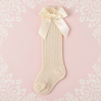 Thumbnail for LittleCharm – Soft & Stylish – Girls' Knee-High Socks with a Bow