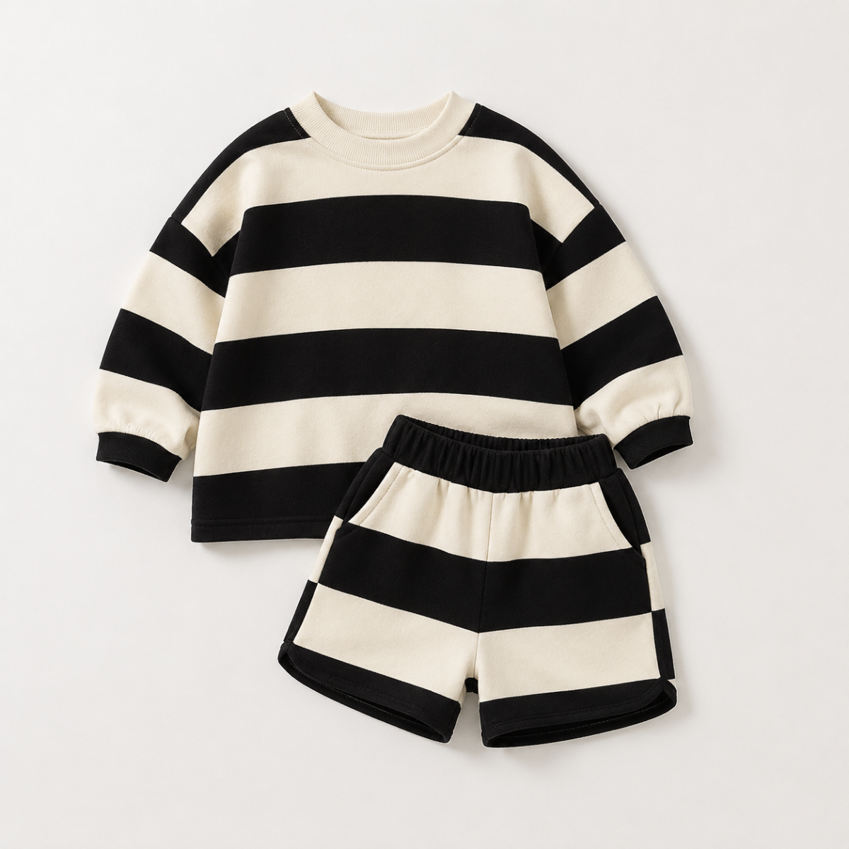 LittleStyle – Soft & Comfortable – Striped Cotton Comfy Set
