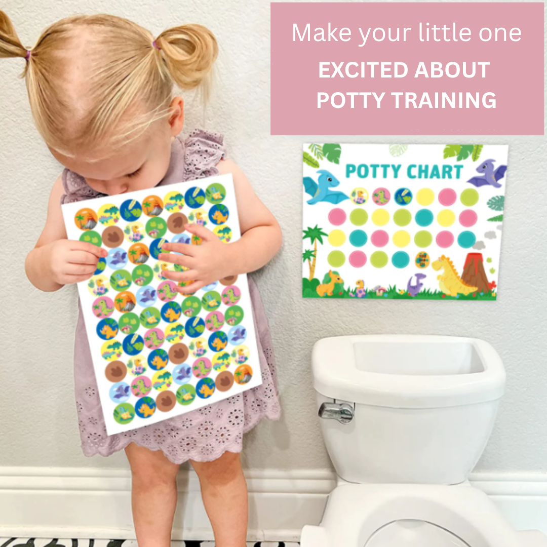 Potty Training – Playful & Motivational - potty training card with Stickers