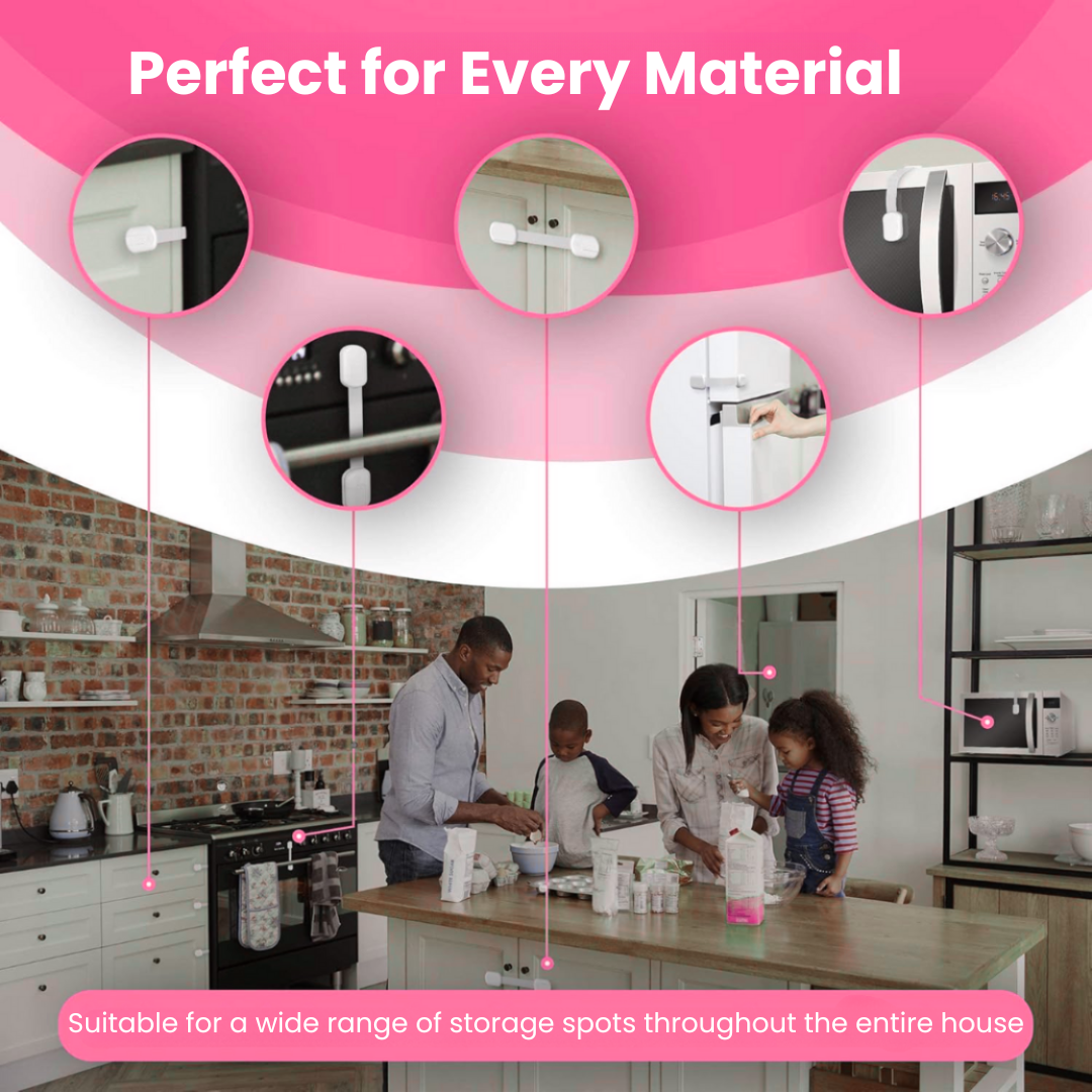 Milo & Moon – Invisible Safety – Childproof Cabinet & Drawer Locks (8 pieces)