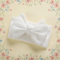 Thumbnail for MiniAurora – Soft & Elegant – Knitted baby onesie with angel wings and headband