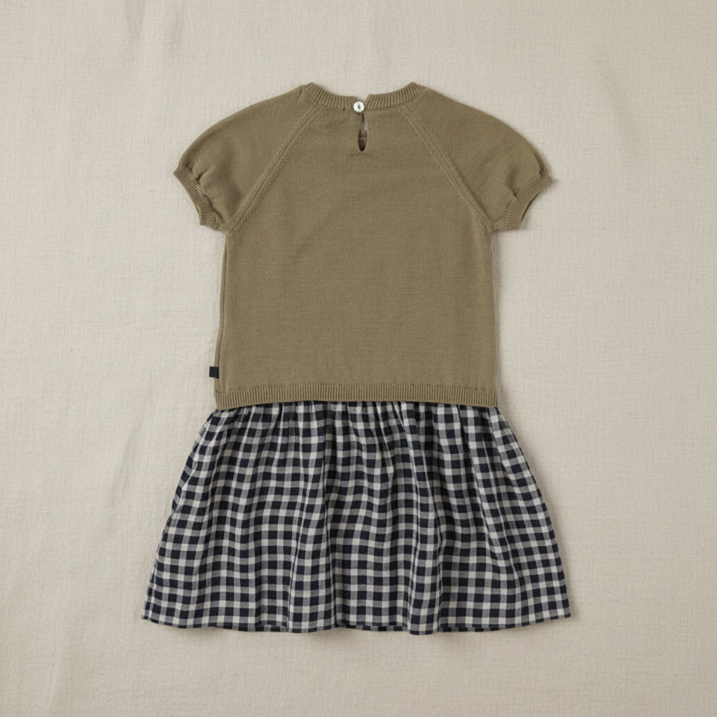 Plaid Patchwork Dress – Trendy & Lightweight – Checkered Dress