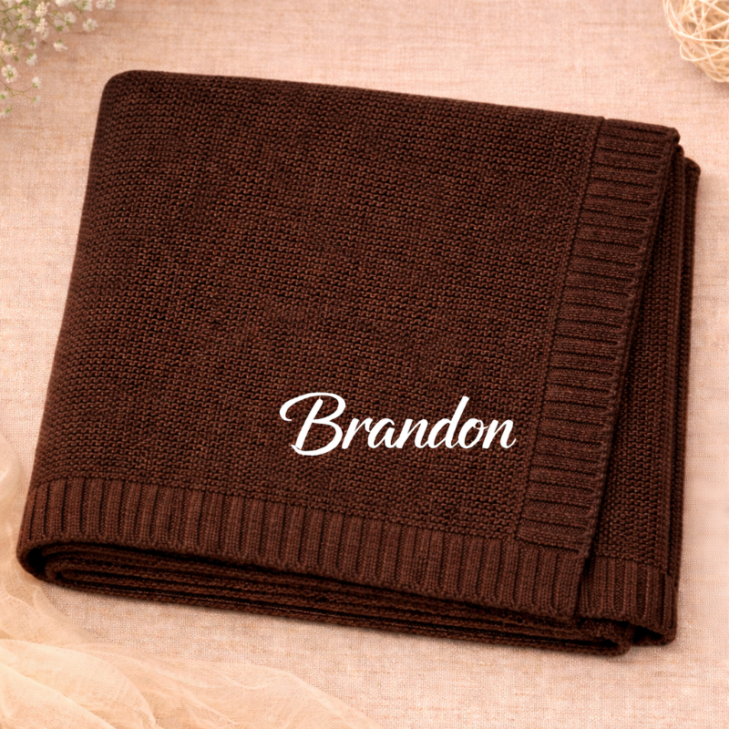Personalized Baby Blanket – Soft & Unique – Personalized Embroidered Cotton Blanket