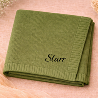Thumbnail for Personalized Baby Blanket – Soft & Unique – Personalized Embroidered Cotton Blanket