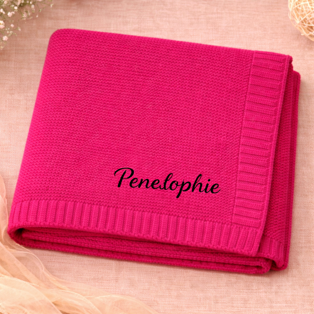 Personalized Baby Blanket – Soft & Unique – Personalized Embroidered Cotton Blanket