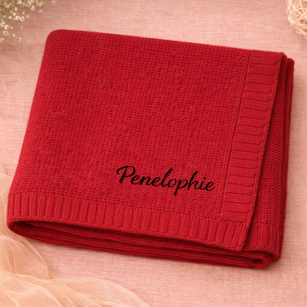 Personalized Baby Blanket – Soft & Unique – Personalized Embroidered Cotton Blanket